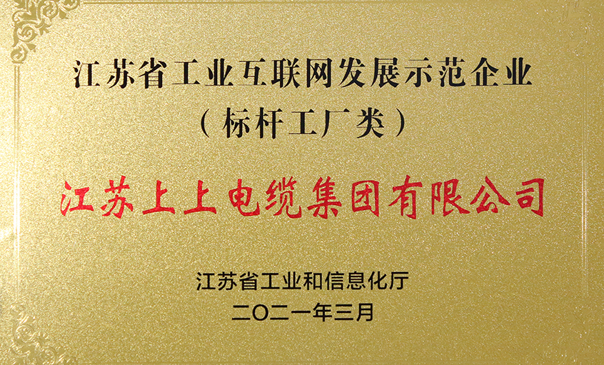 兴发娱乐电缆获评“江苏省工业互联网生长树模企业”